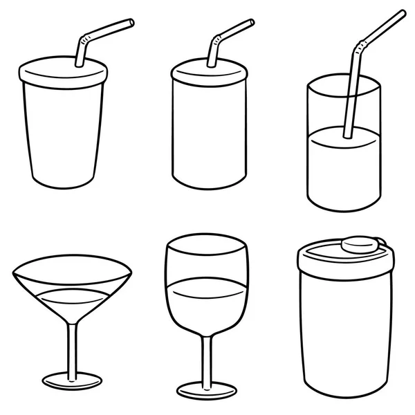 飲料カップのベクトルセット — ストックベクタ
