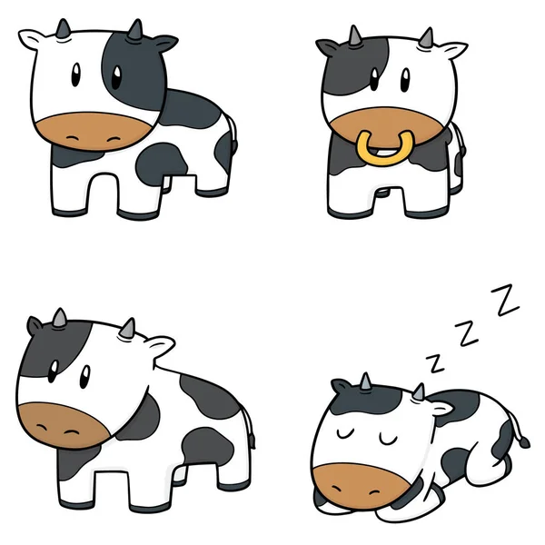 牛のベクトルを設定 — ストックベクタ