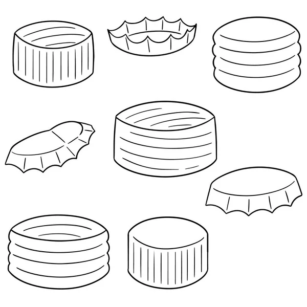 Векторний Набір Кришки Пляшки — стоковий вектор
