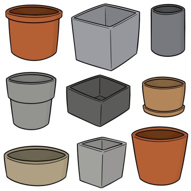 çömlek vektör kümesi