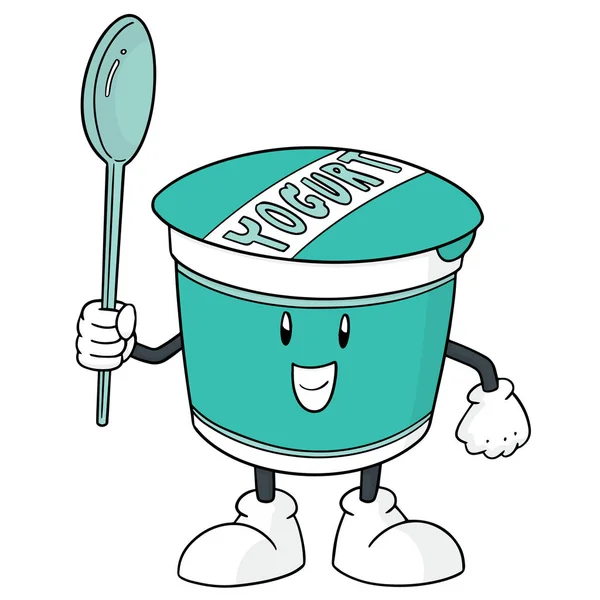 Vektor Kreslené Jogurt — Stockový vektor