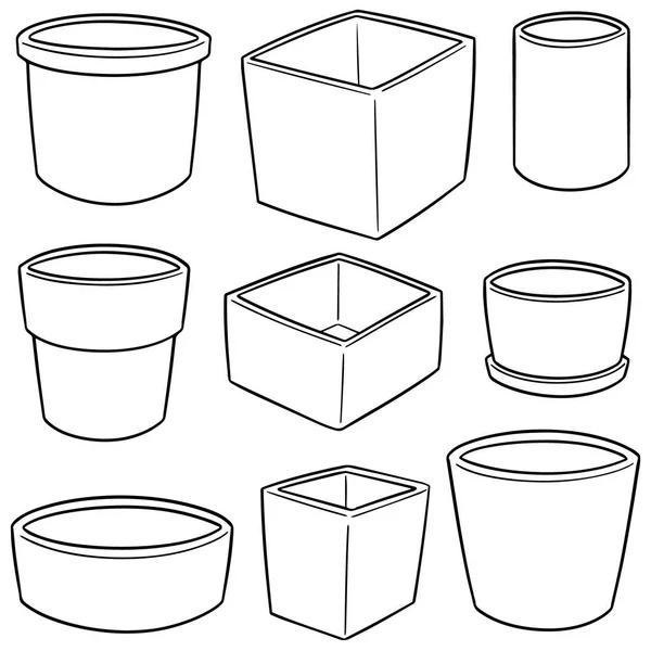Ensemble Vectoriel Pots — Image vectorielle