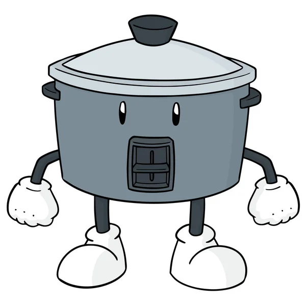 Vector Cocina Arroz Dibujos Animados — Vector de stock