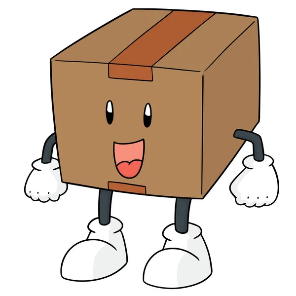 Vector Caja Dibujos Animados — Vector de stock