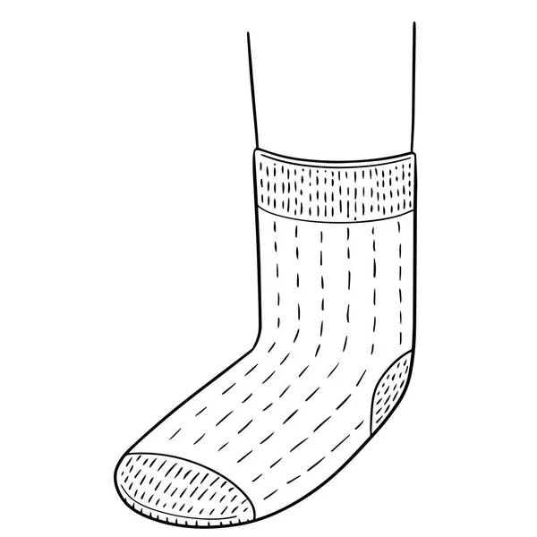 靴下を身に着けている足のベクトル — ストックベクタ