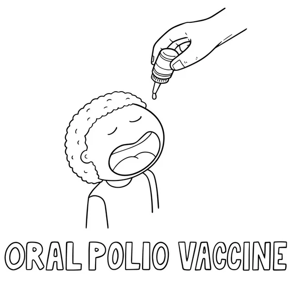 Векторный Набор Пероральной Вакцины Полиомиелита — стоковый вектор