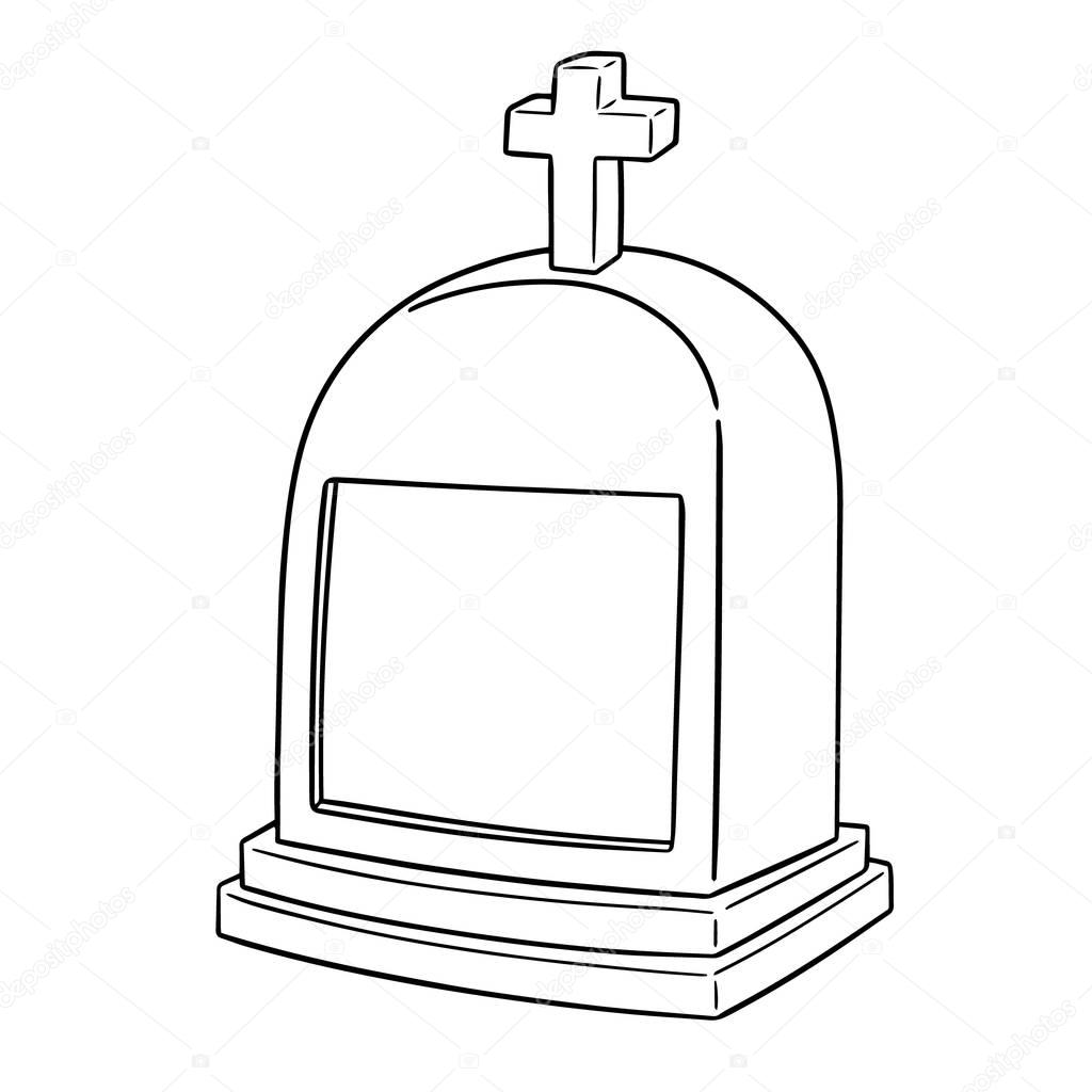 vector set of tombstone