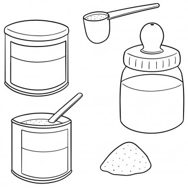 vektör süt tozu kümesi