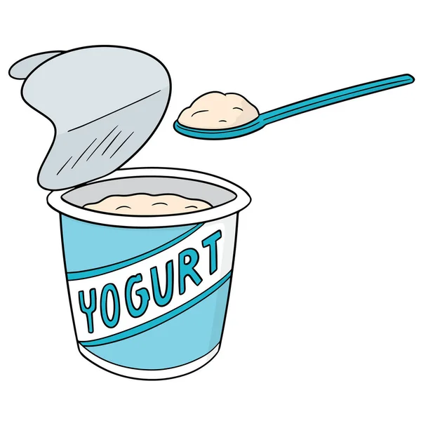 Vektor Set Von Joghurt — Stockvektor