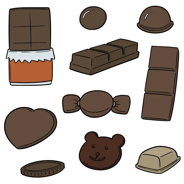 Ensemble Vectoriel Chocolat — Image vectorielle