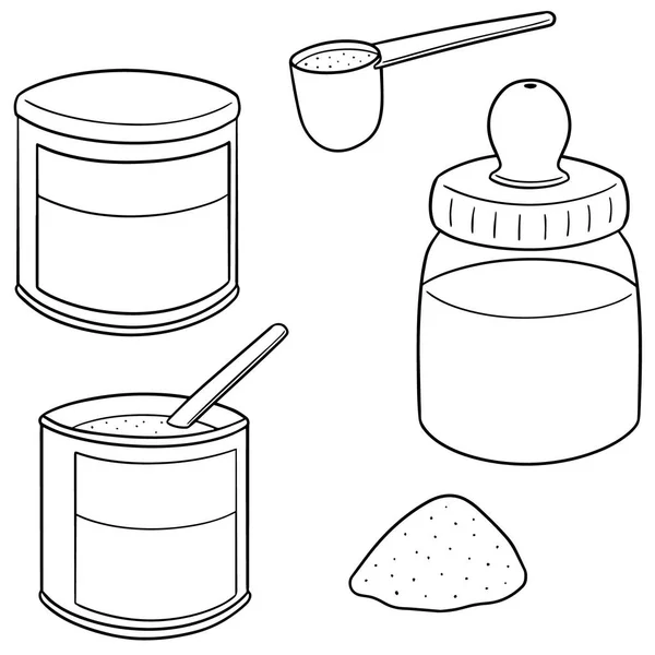 向量集的奶粉 — 图库矢量图片