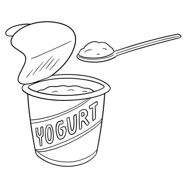 Vector Conjunto Yogur — Vector de stock