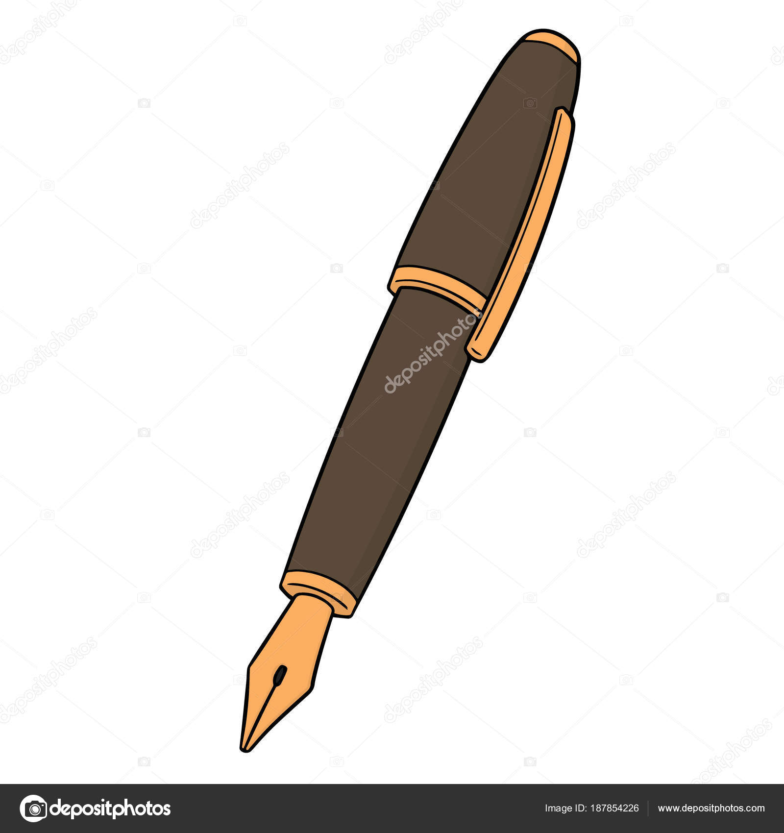 Vector Fountain Pen Stock Vector by