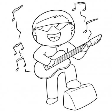 müzisyen vektör kümesi