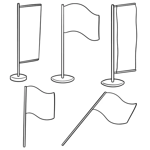 Ensemble Vectoriel Drapeau — Image vectorielle