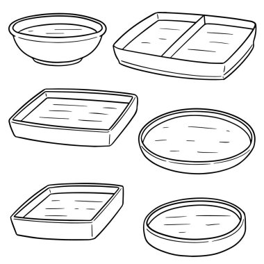 çeşni çanak vektör kümesi