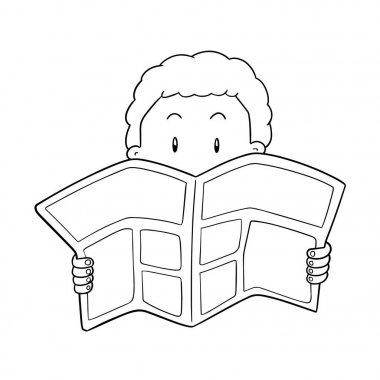 vektör insanların gazete okuma