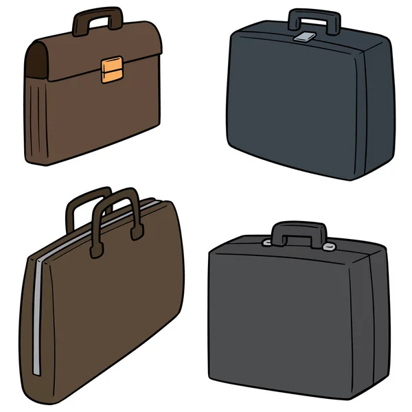 Vector Set Briefcase — Stock Vector