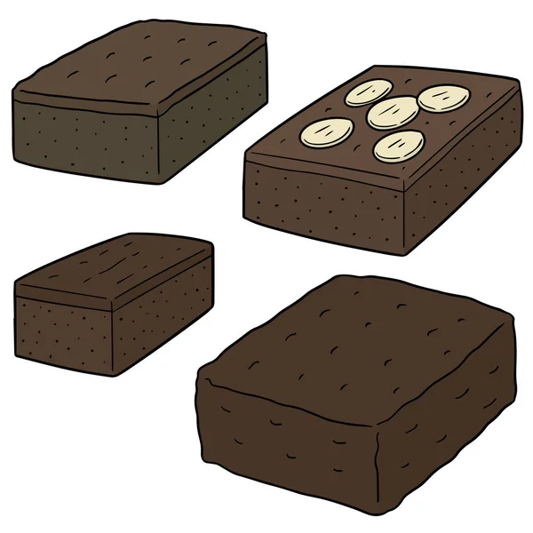 Conjunto Vectores Brownie — Vector de stock