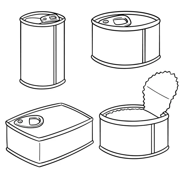 Векторный Набор Банок — стоковый вектор