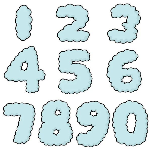 Vector Conjunto Número — Archivo Imágenes Vectoriales