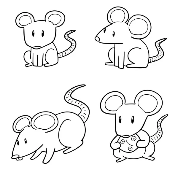 Jeu Vectoriel Souris — Image vectorielle