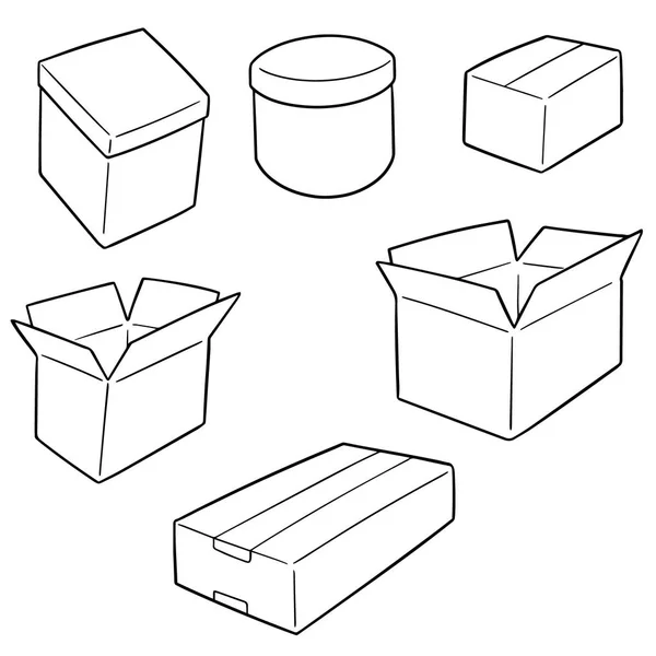 Insieme Vettoriale Della Scatola — Vettoriale Stock
