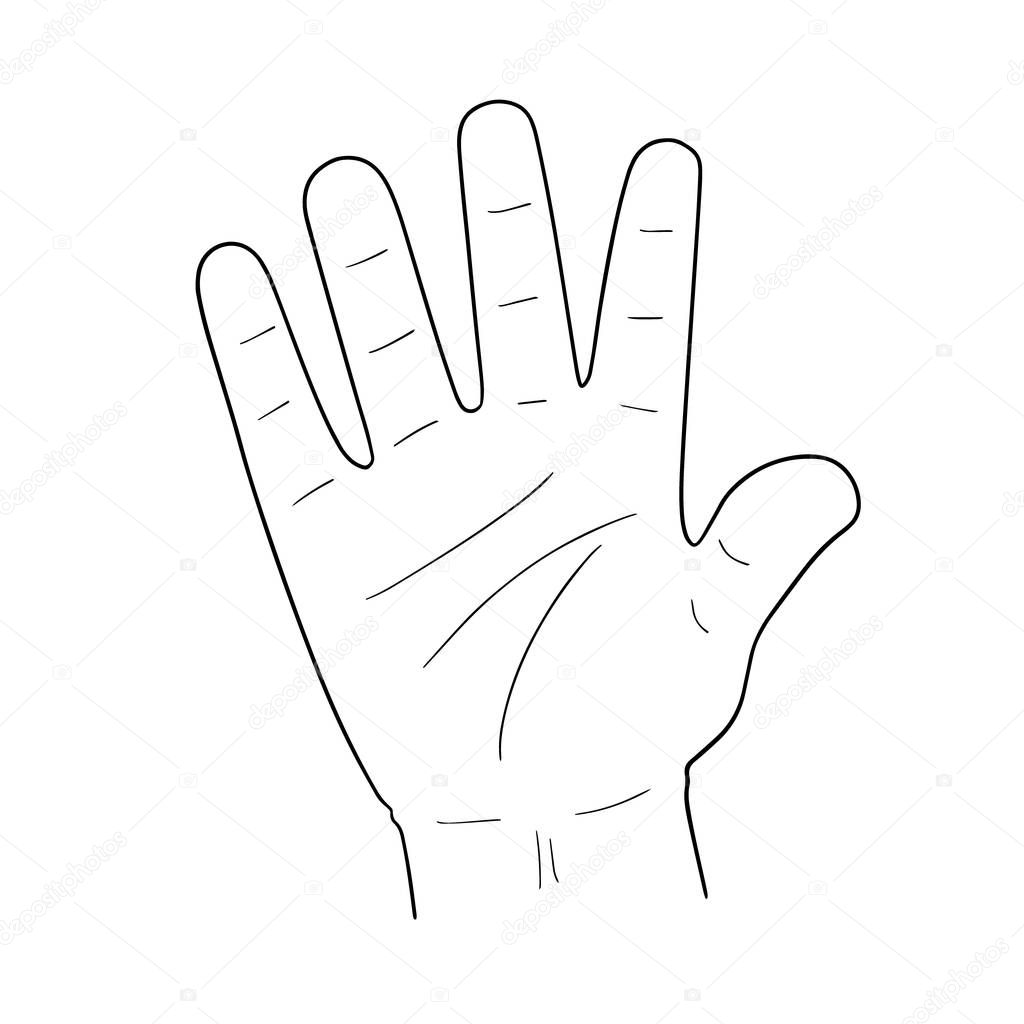 vector set of cartoon hand