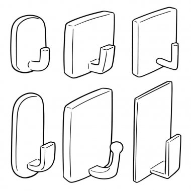 vektör set duvar kancaları