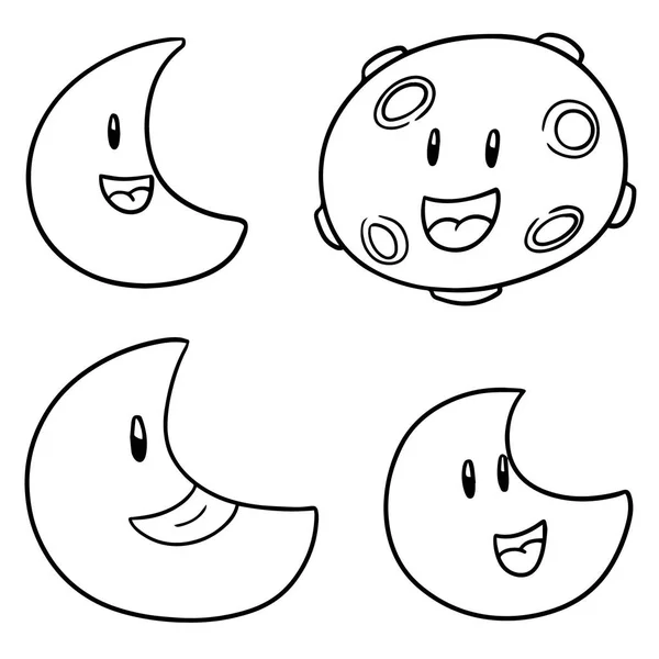 Ensemble Vectoriel Lune — Image vectorielle