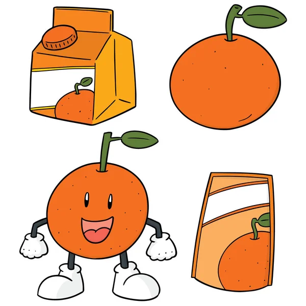 Vektorsett Appelsiner – stockvektor