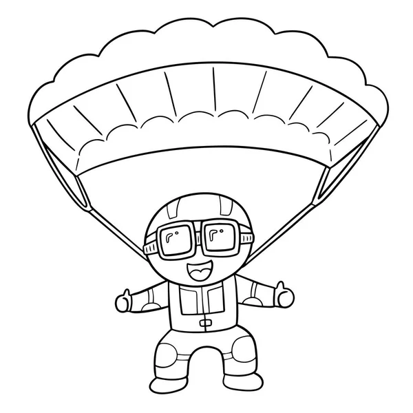 Vektor Készlet Parachuter — Stock Vector