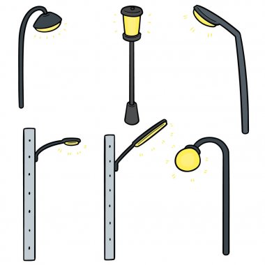 vektör set açık lambası