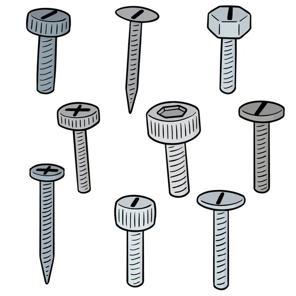 Kumpulan Vektor Dari Sekrup - Stok Vektor