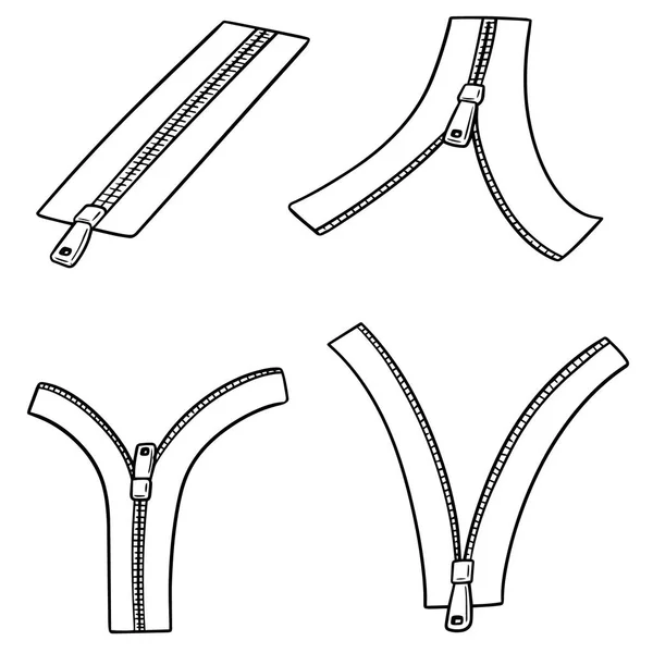 Vector Conjunto Cremallera — Archivo Imágenes Vectoriales