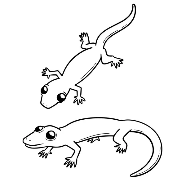 Ensemble Vectoriel Lézards — Image vectorielle