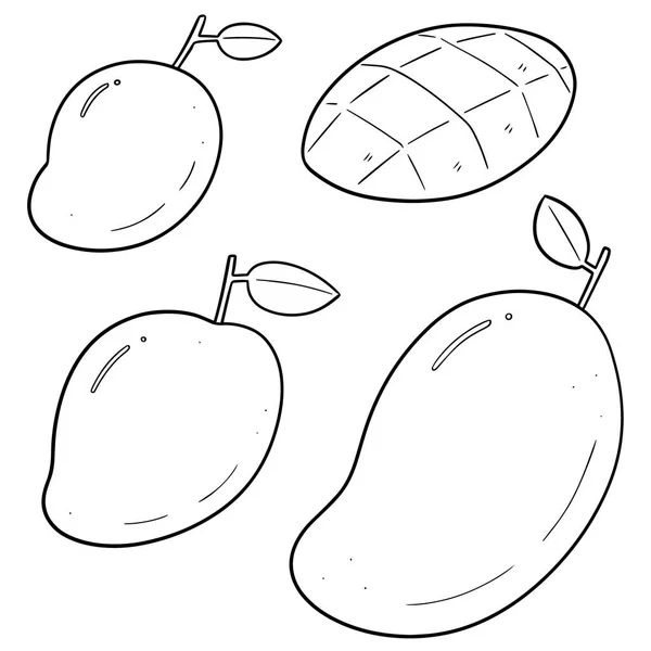 Juego Vectores Mango — Vector de stock