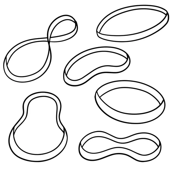 Vector Set Rubber Band — Stock Vector