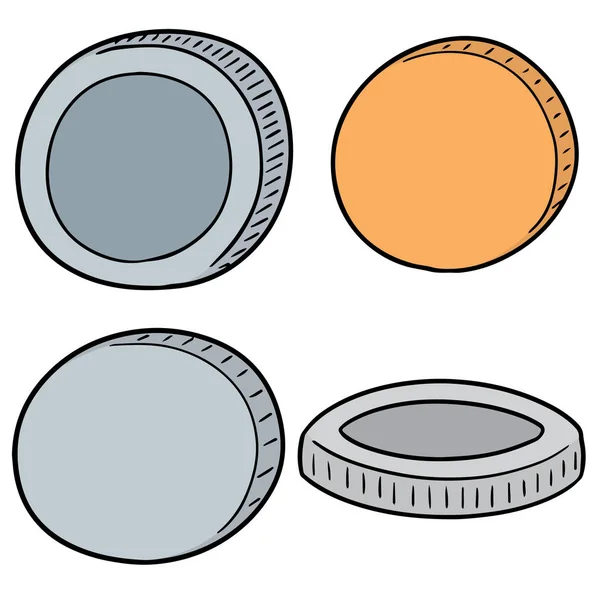 Vektor Set Von Münzen — Stockvektor