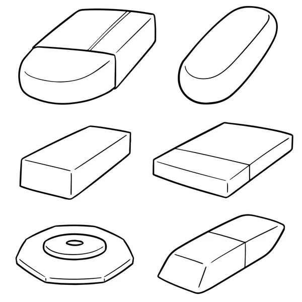 橡皮擦矢量集 — 图库矢量图片