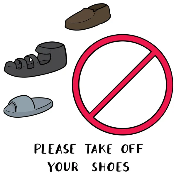 ᐈ Take off your shoes signs stock vectors, Royalty Free take off shoes