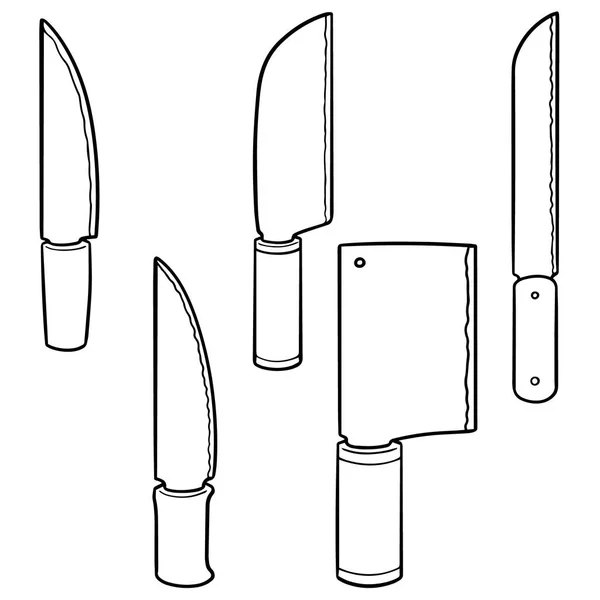 Vector Set Knives — Stock Vector