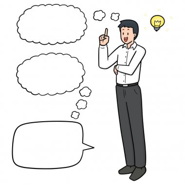 vektör set düşünüyorum adam