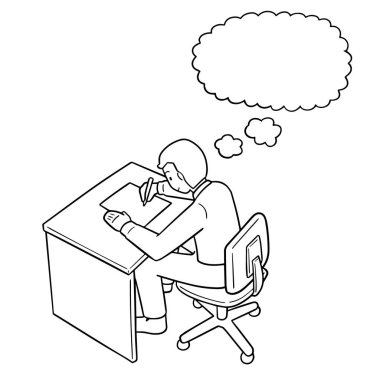 Ofis çalışanının vektör kümesi