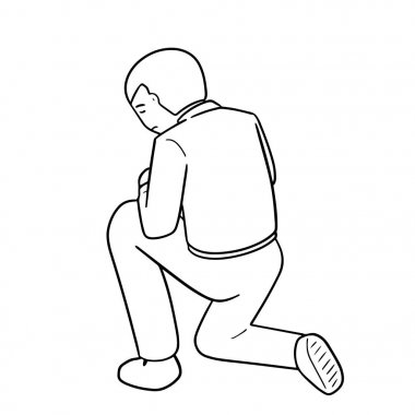 üzgün insan vektör