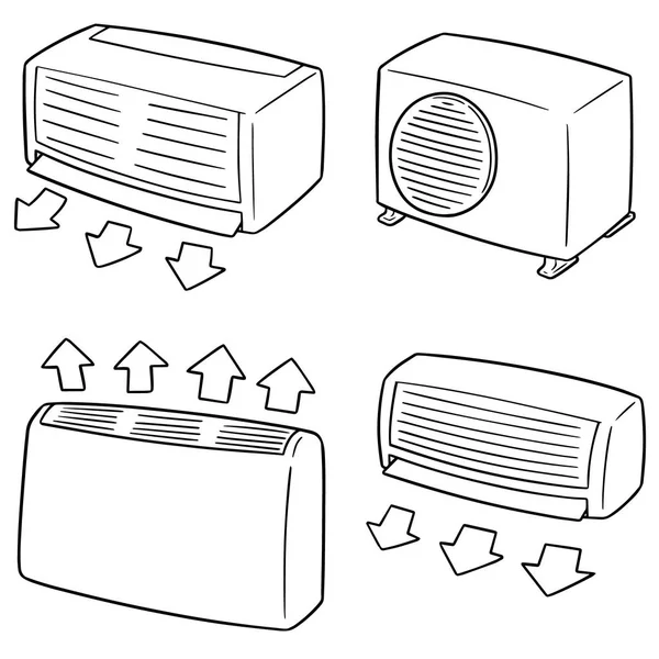 Vector Conjunto Aire Acondicionado — Vector de stock