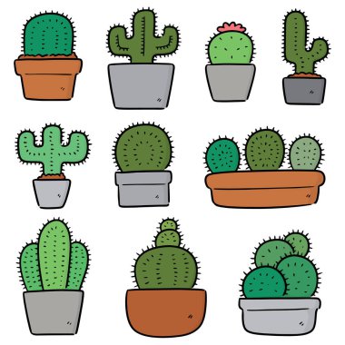 Kaktüs vektör kümesi