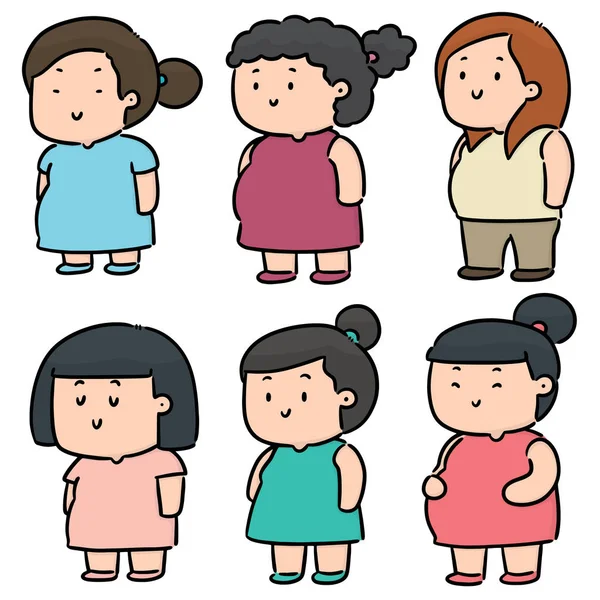 Ensemble Vectoriel Femme Enceinte — Image vectorielle