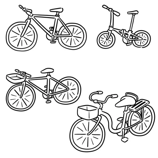 Vector Set Bicycle — Stock Vector