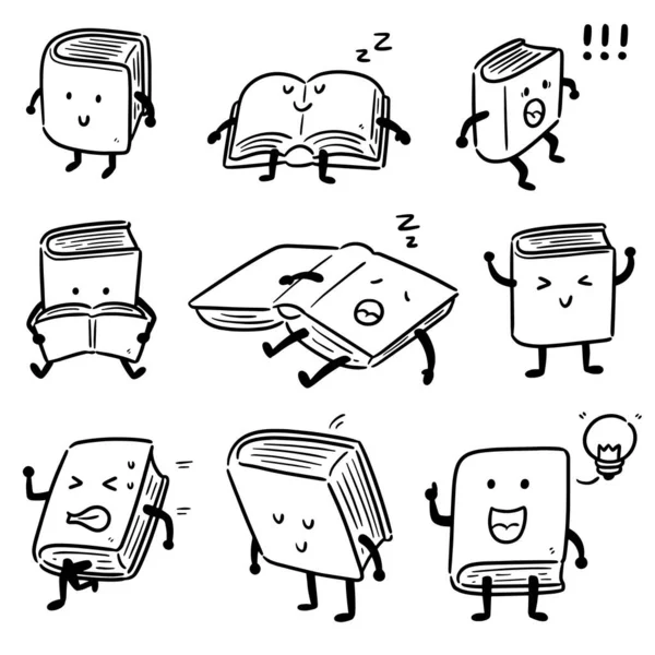 vektör set kitap karikatür